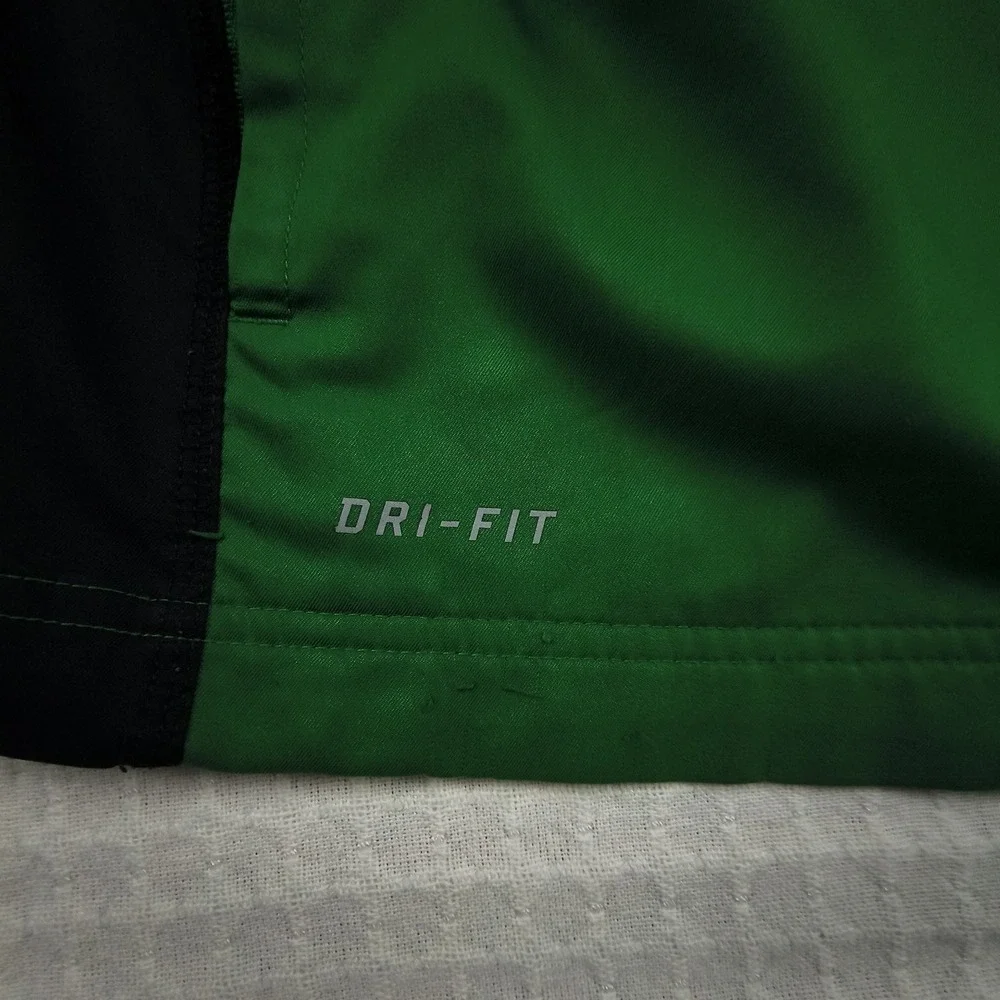 Nike‎ Mens Dri-Fit Full Zip Track Jacket XL Green Black Mock Neck Athletic Coat